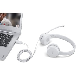 Casque blanc filaire usb