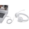 Casque blanc filaire usb