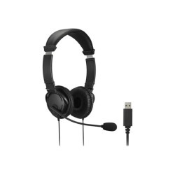 Casque noir filaire usb