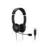 Casque noir filaire usb