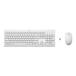 Pack clavier et souris sans fil blanc