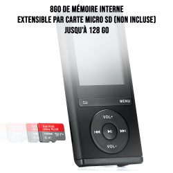 Lecteur MP4 MP3 Radio FM, Bluetooth