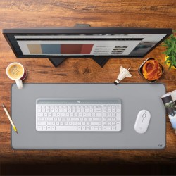 Grand tapis de bureau clavier souris GRIS