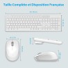 Pack Clavier Souris sans fil BLANC