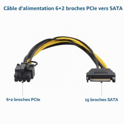 Adaptateur sata male a pcexp 8 broches