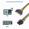 Adaptateur sata male a pcexp 8 broches